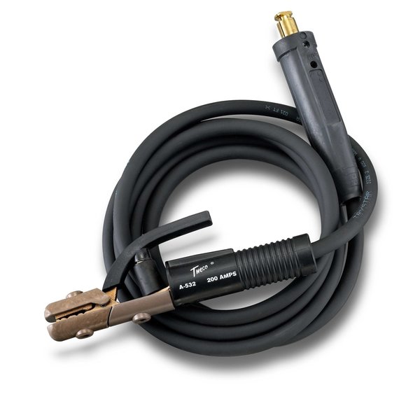 Trystar Premium Welding Cable 1/0 Dark blue  10 FT  Black Male 2MPC / 300A Standard Electrode Holder TSWC10DKBE10-BKM-EH3
